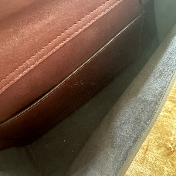 Dolce and Gabbana leather and suede bag with cross body strap and top handle. - Picture 5 of 8